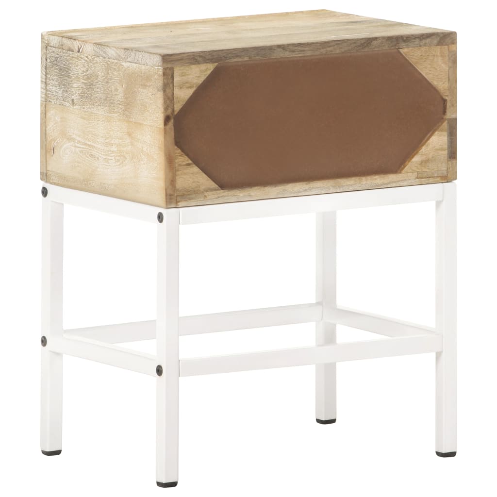 vidaXL Bedside Table 40x30x50 cm Solid Mango Wood