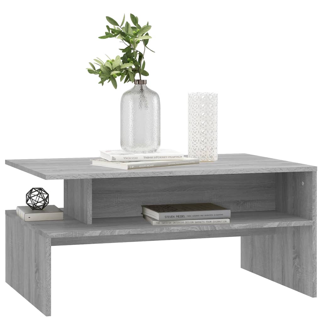 vidaXL Coffee Table Grey Sonoma 90x60x42,5 cm Engineered Wood