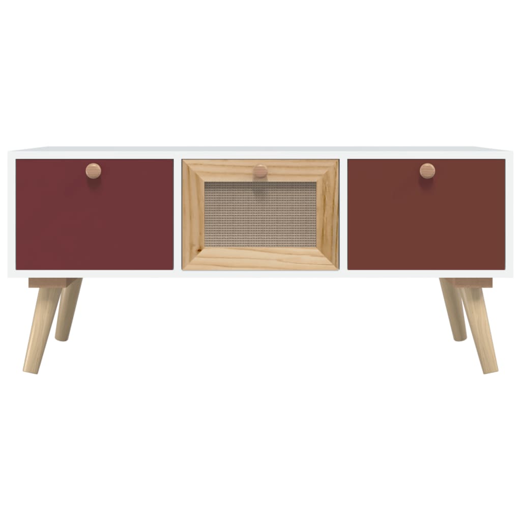 vidaXL Coffee Table with Drawers 80x40x35.5 cm Engineered Wood