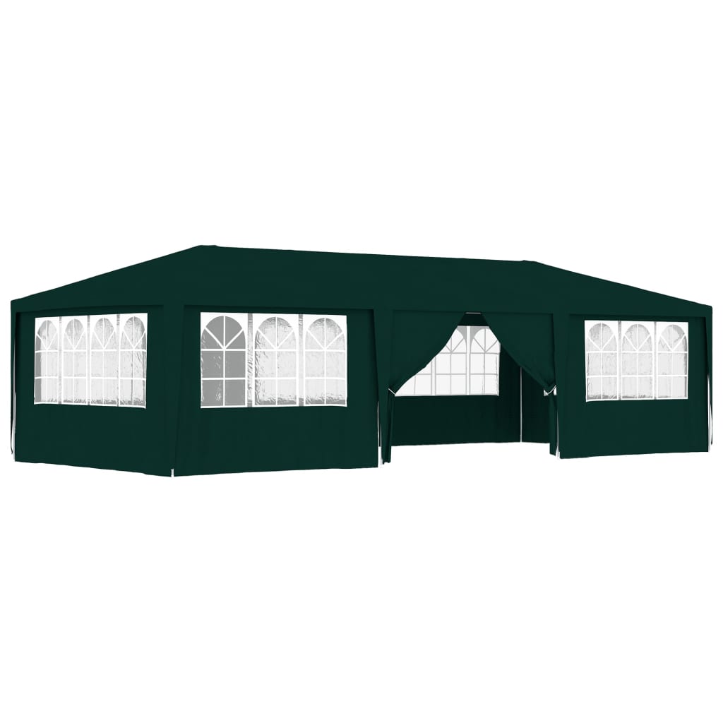 vidaXL Professional Party Tent with Side Walls 4x9 m Green 90 g/m?