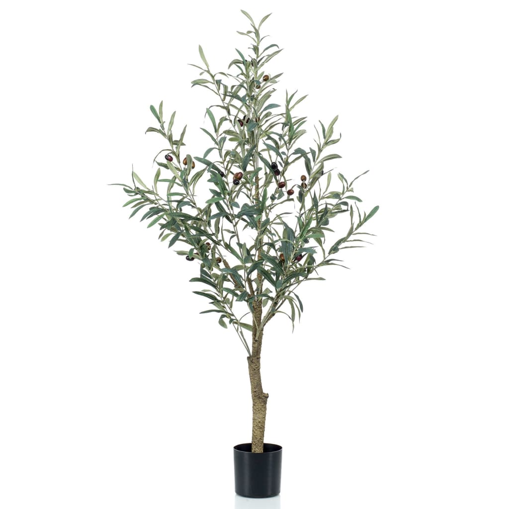 Emerald Artificial Olive Tree 115 cm in Plastic Pot