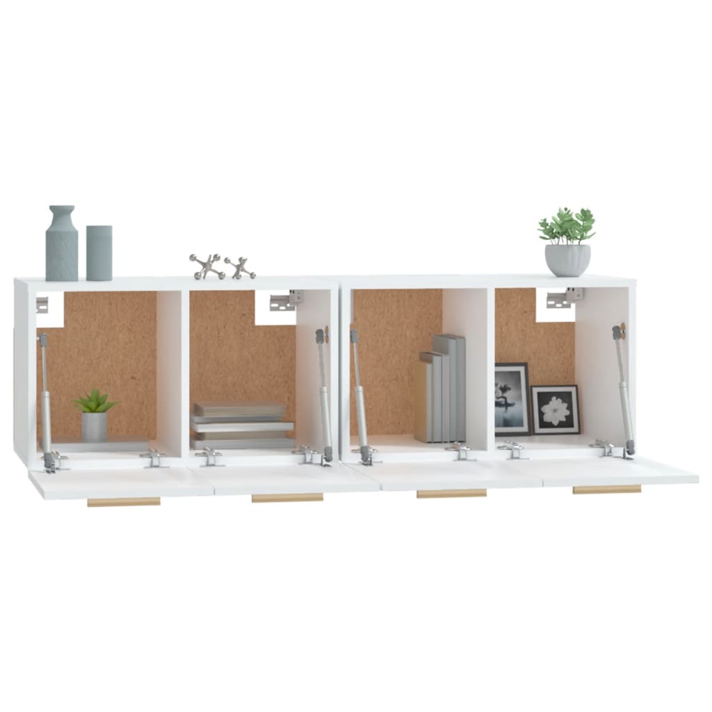 vidaXL Wall Cabinets 2 pcs White 60x36.5x35 cm Engineered Wood