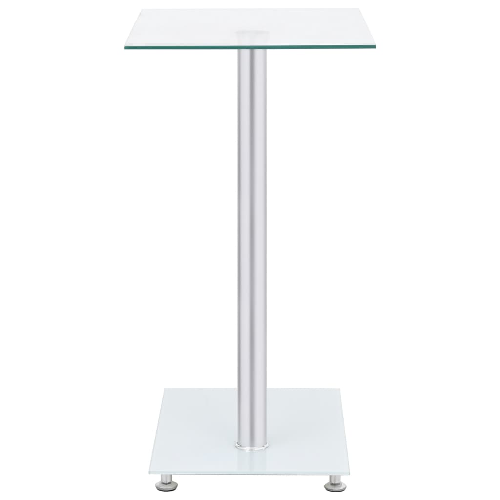 vidaXL U-Shaped Side Table Transparent 45x30x58 cm Tempered Glass