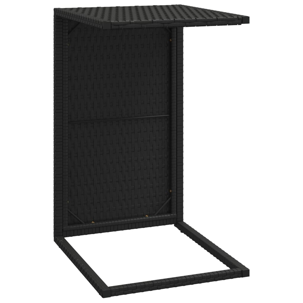 vidaXL C Table Black 40x35x60 cm Poly Rattan