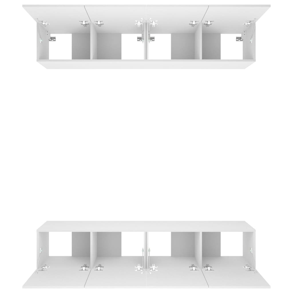 vidaXL TV Cabinets 4 pcs White 80x30x30 cm Engineered Wood