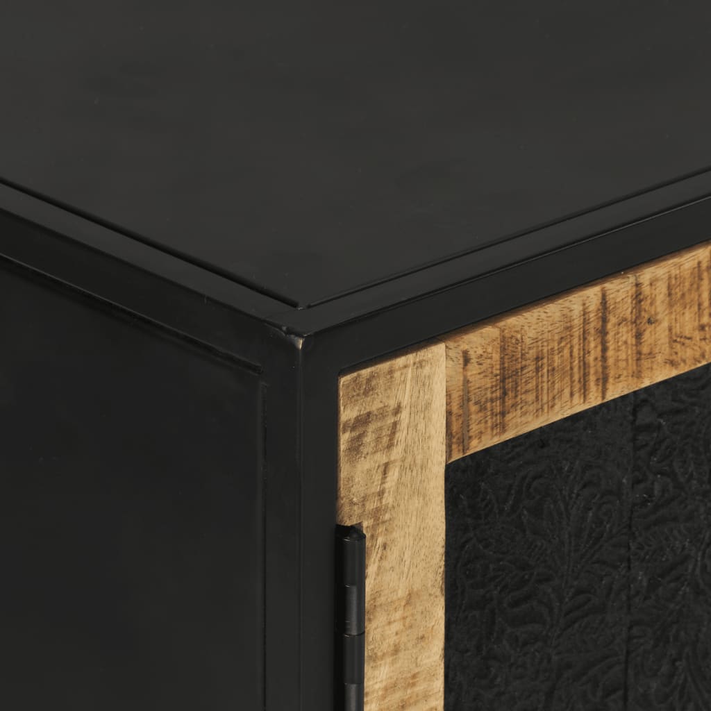 vidaXL Sideboard with 2 Doors 55x35x75 cm Solid Wood Mango&Iron