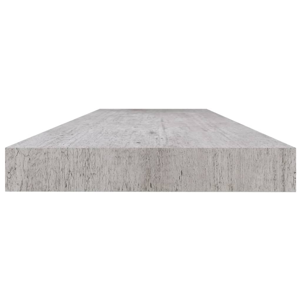 vidaXL Floating Wall Shelves 2 pcs Concrete Grey 120x23.5x3.8 cm MDF