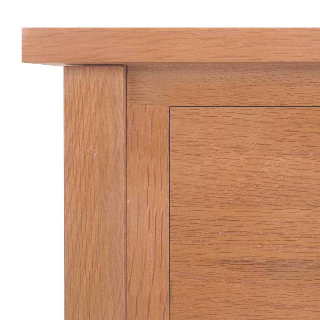 vidaXL Magazine Table with Drawer 35x27x55 cm Solid Oak Wood