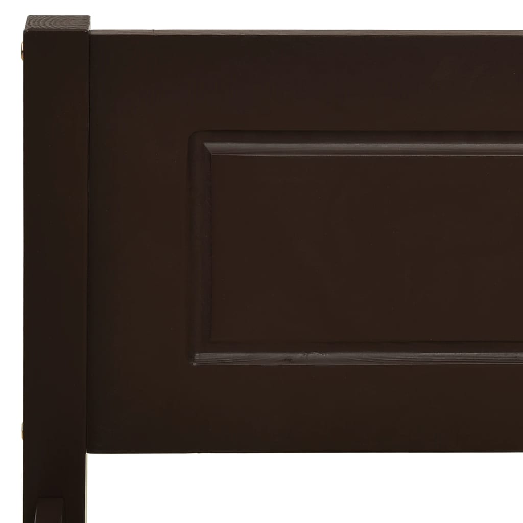 vidaXL Bed Frame Solid Pinewood Dark Brown 200x200 cm