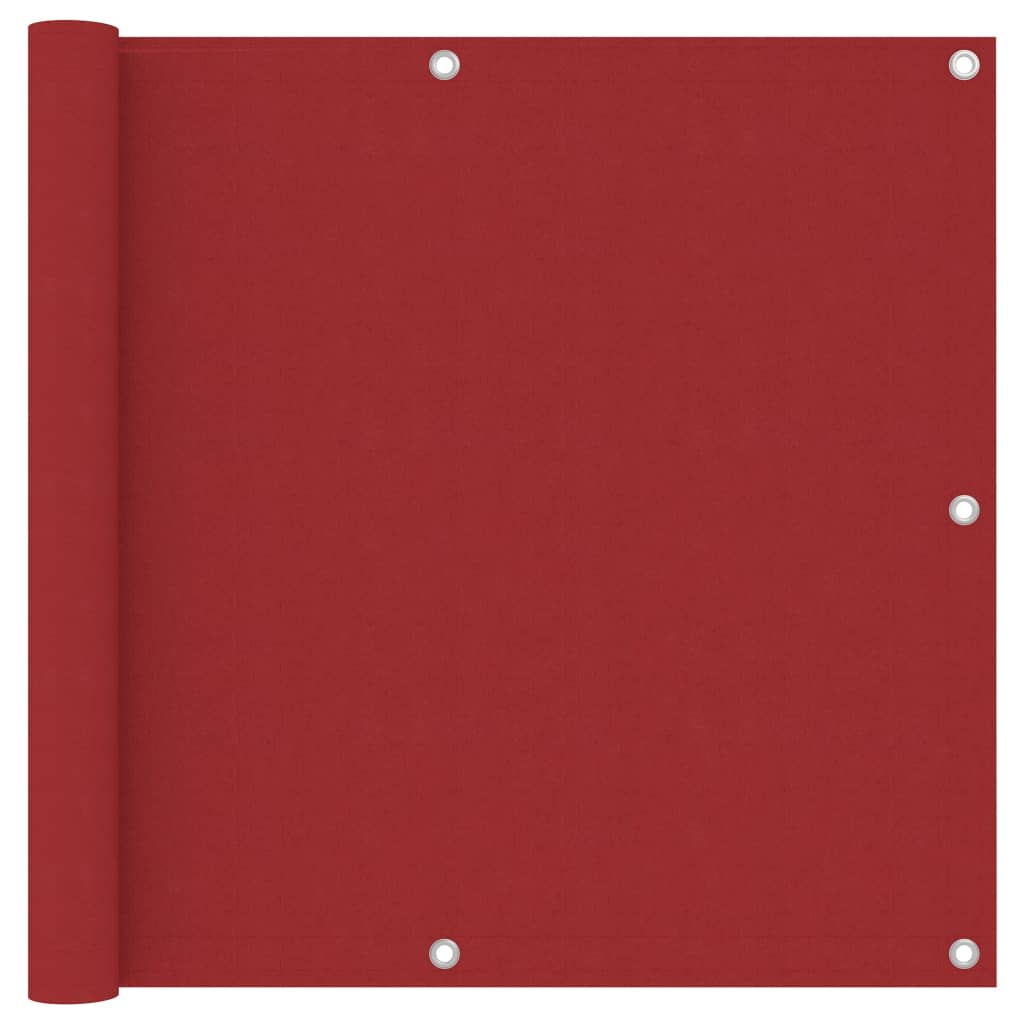 vidaXL Balcony Screen Red 90x600 cm Oxford Fabric