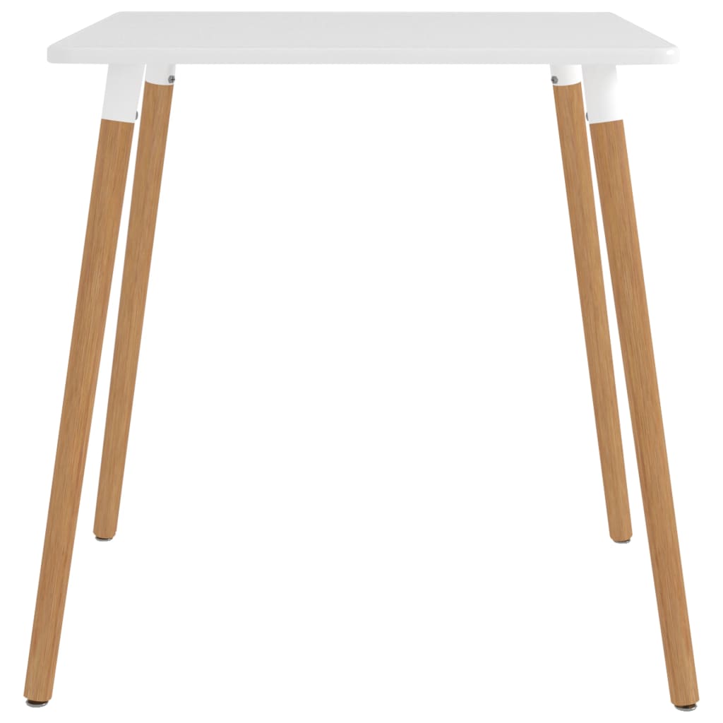 vidaXL Dining Table White 80x80x75 cm Metal