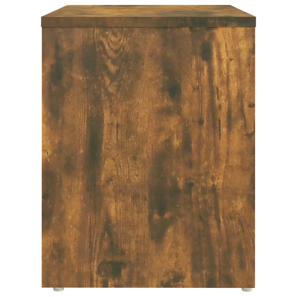 vidaXL Bed Cabinet Smoked Oak 40x30x40 cm Engineered Wood