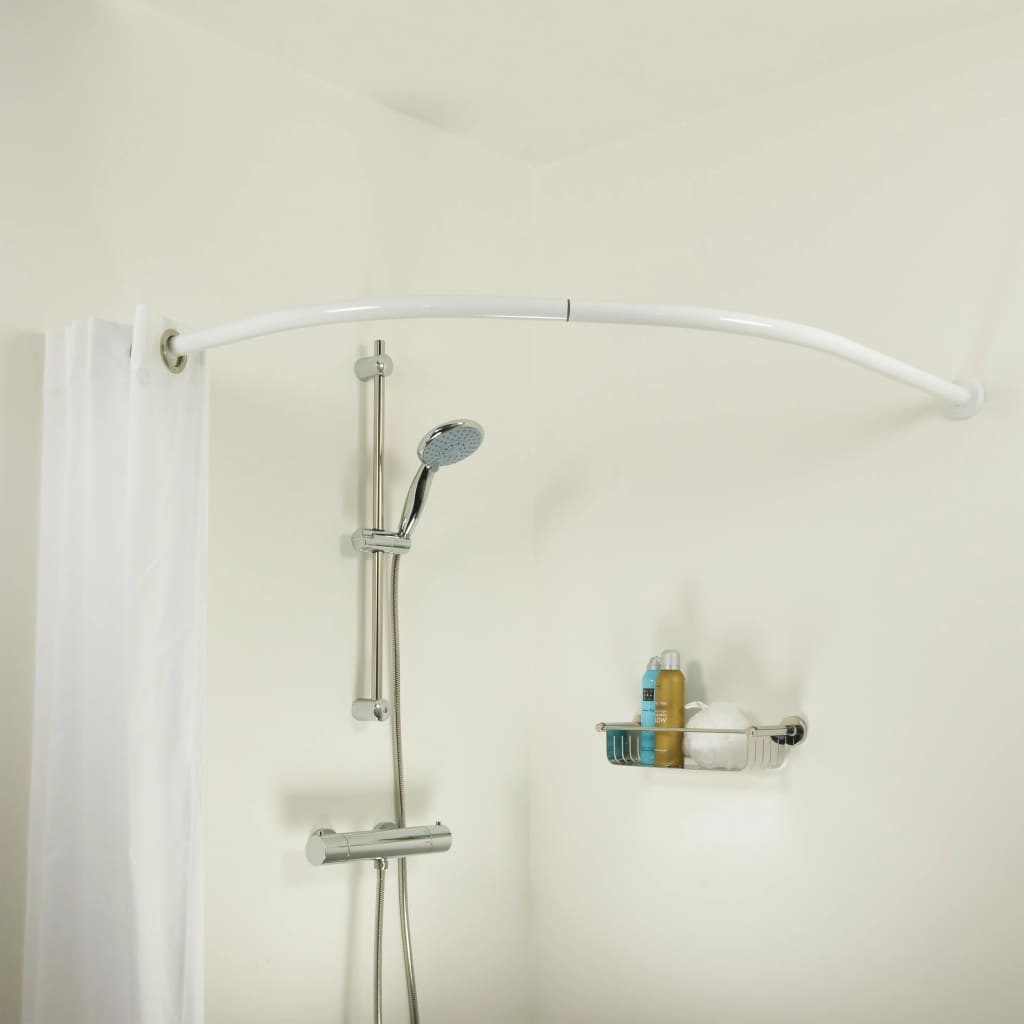 Sealskin Curved Shower Curtain Rod White