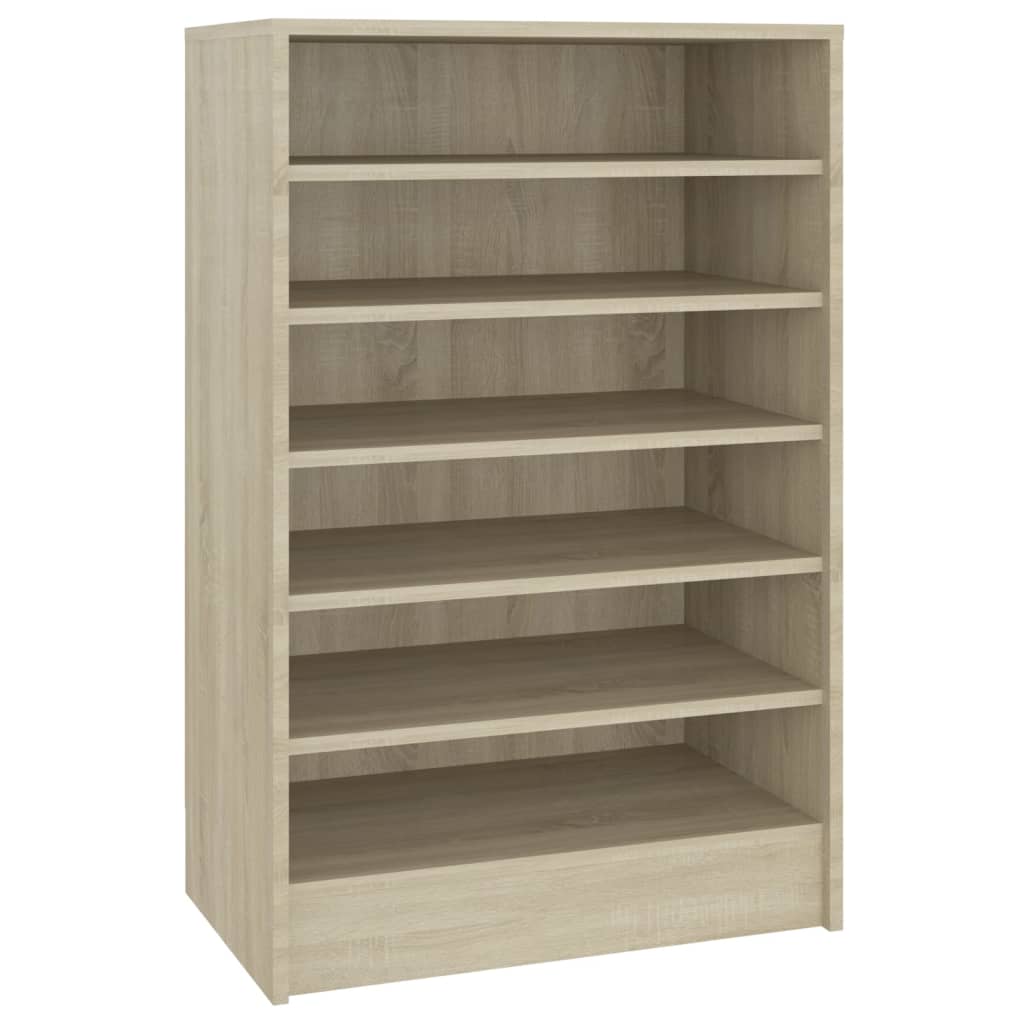 vidaXL Shoe Cabinet Sonoma Oak 60x35x92 cm Engineered Wood