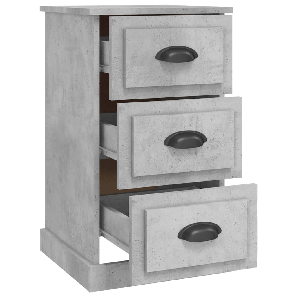 vidaXL Bedside Cabinet Concrete Grey 39x39x67 cm Engineered Wood