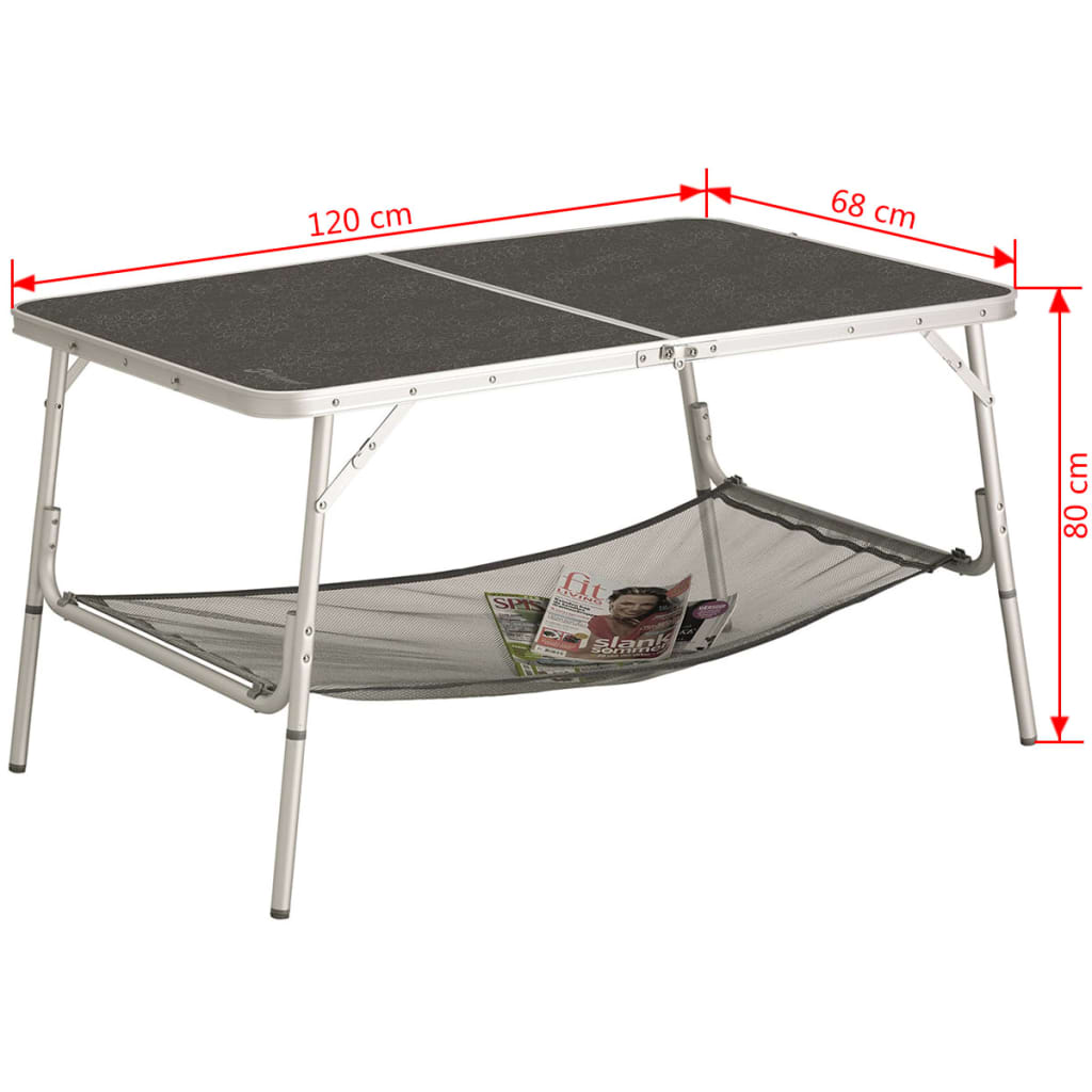 Outwell Folding Table Toronto with Mesh Shelf 120x68x80 cm 530055