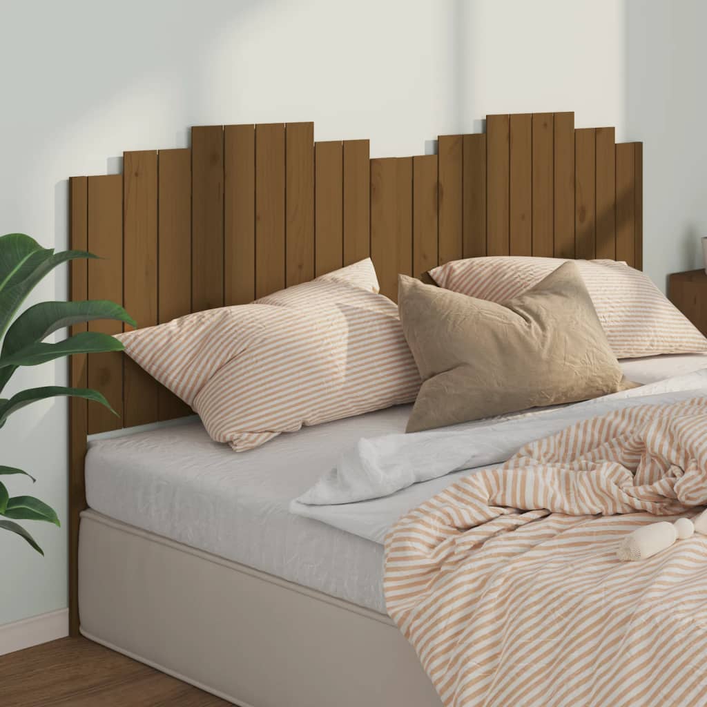 vidaXL Bed Headboard Honey Brown 206x4x110 cm Solid Wood Pine