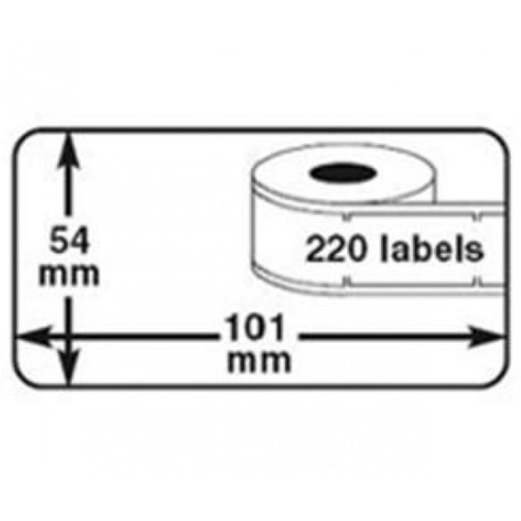 rillstab Labels Roll 101x54 mm 12 rolls White
