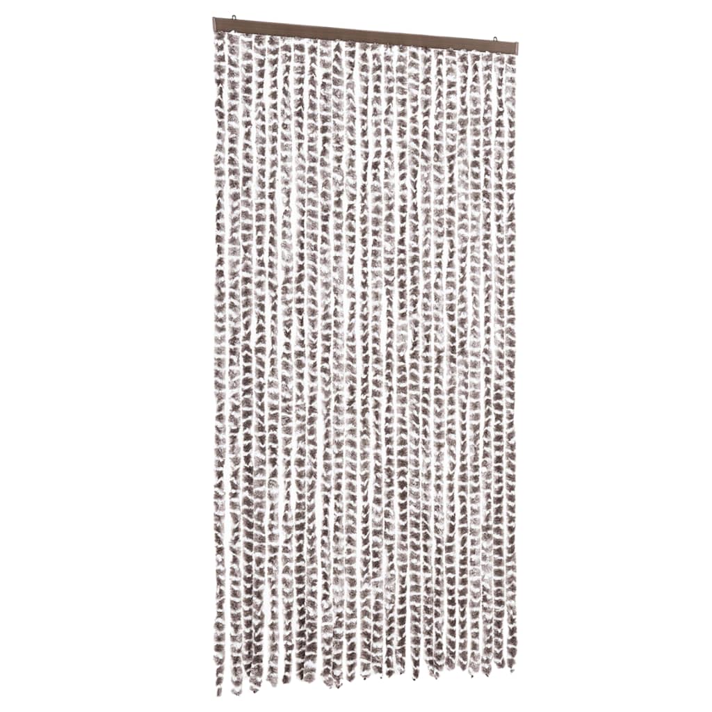 vidaXL Fly Curtain Taupe and White 100x200 cm Chenille