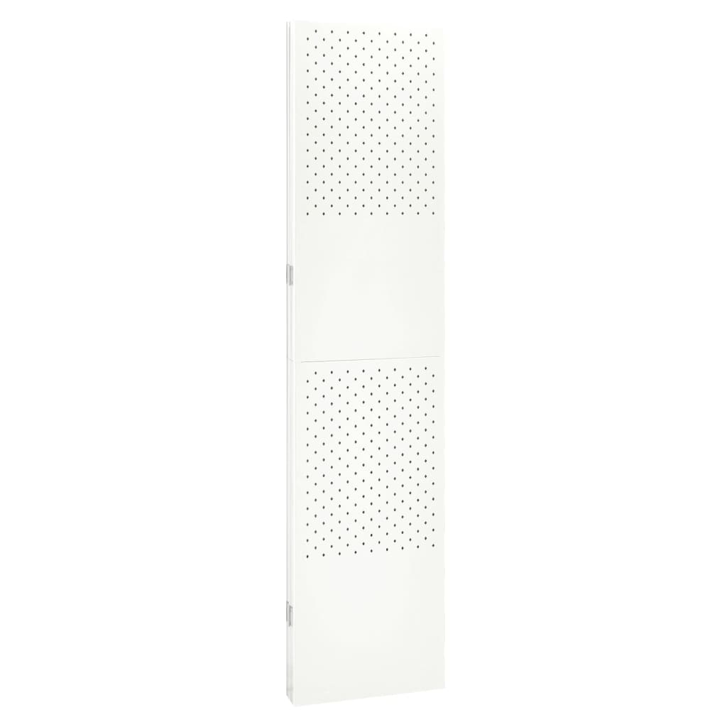 vidaXL 3-Panel Room Divider White 120x180 cm Steel