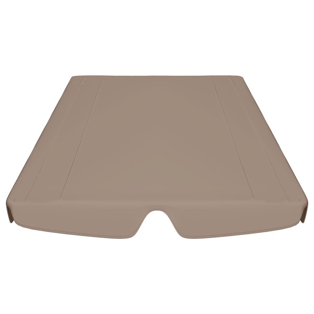 vidaXL Replacement Canopy for Garden Swing Taupe 188/168x145/110 cm