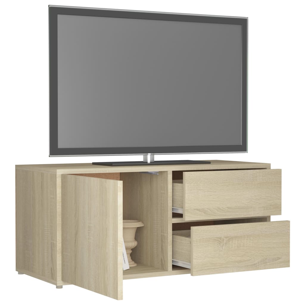 vidaXL TV Cabinet Sonoma Oak 80x34x36 cm Engineered Wood