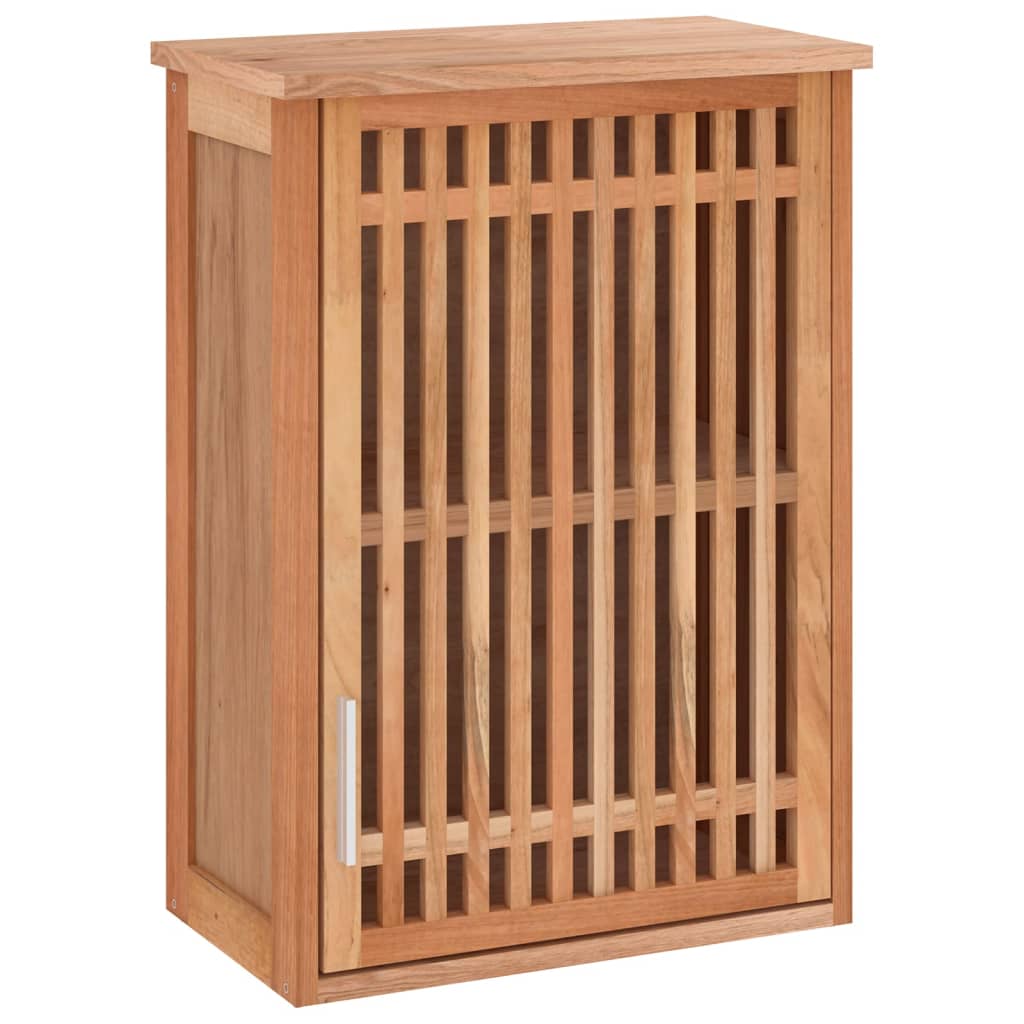 vidaXL Wall-mounted Bathroom Cabinet 42x23x60 cm Solid Wood Walnut