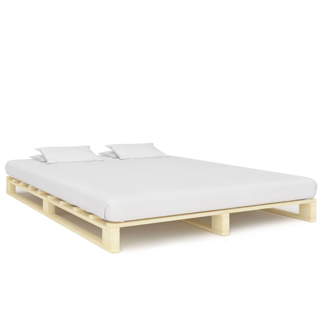 vidaXL Pallet Bed Frame Solid Pine Wood 160x200 cm