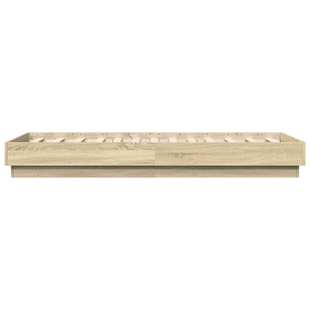 vidaXL Bed Frame Sonoma Oak 75x190 cm Engineered Wood