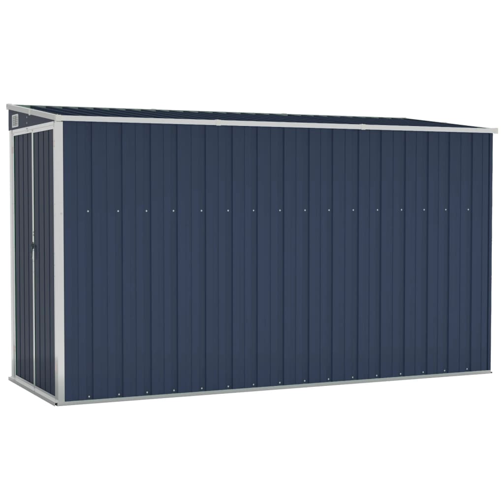 vidaXL Wall-mounted Garden Shed Anthracite 118x288x178 cm Steel
