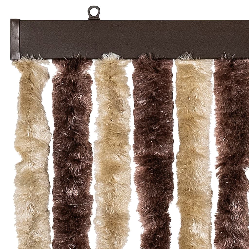 vidaXL Insect Curtain Beige and Light Brown 90x200 cm Chenille