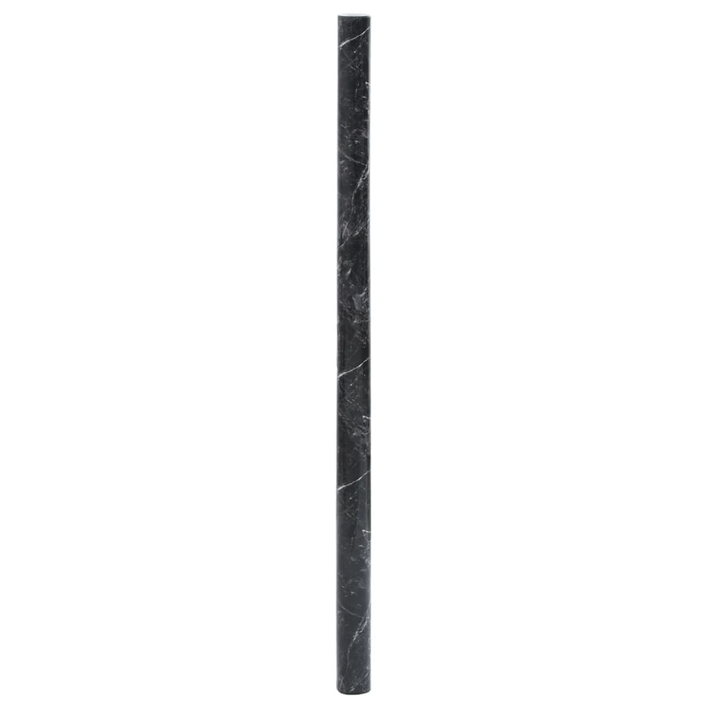 vidaXL Furniture Stickers Self-Adhesive Marble Black 90x500 cm PVC