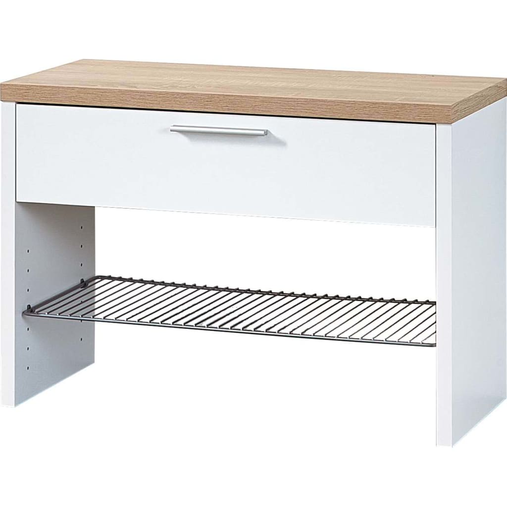 Germania Shoe Bench Top White and Sonoma Oak 3192-178