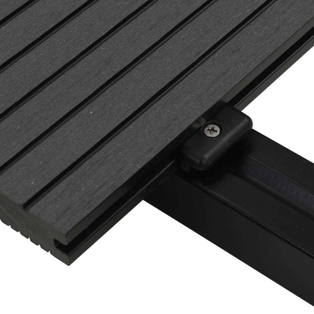 vidaXL WPC Solid Decking Boards with Accessories 30 m² 2.2 m Black