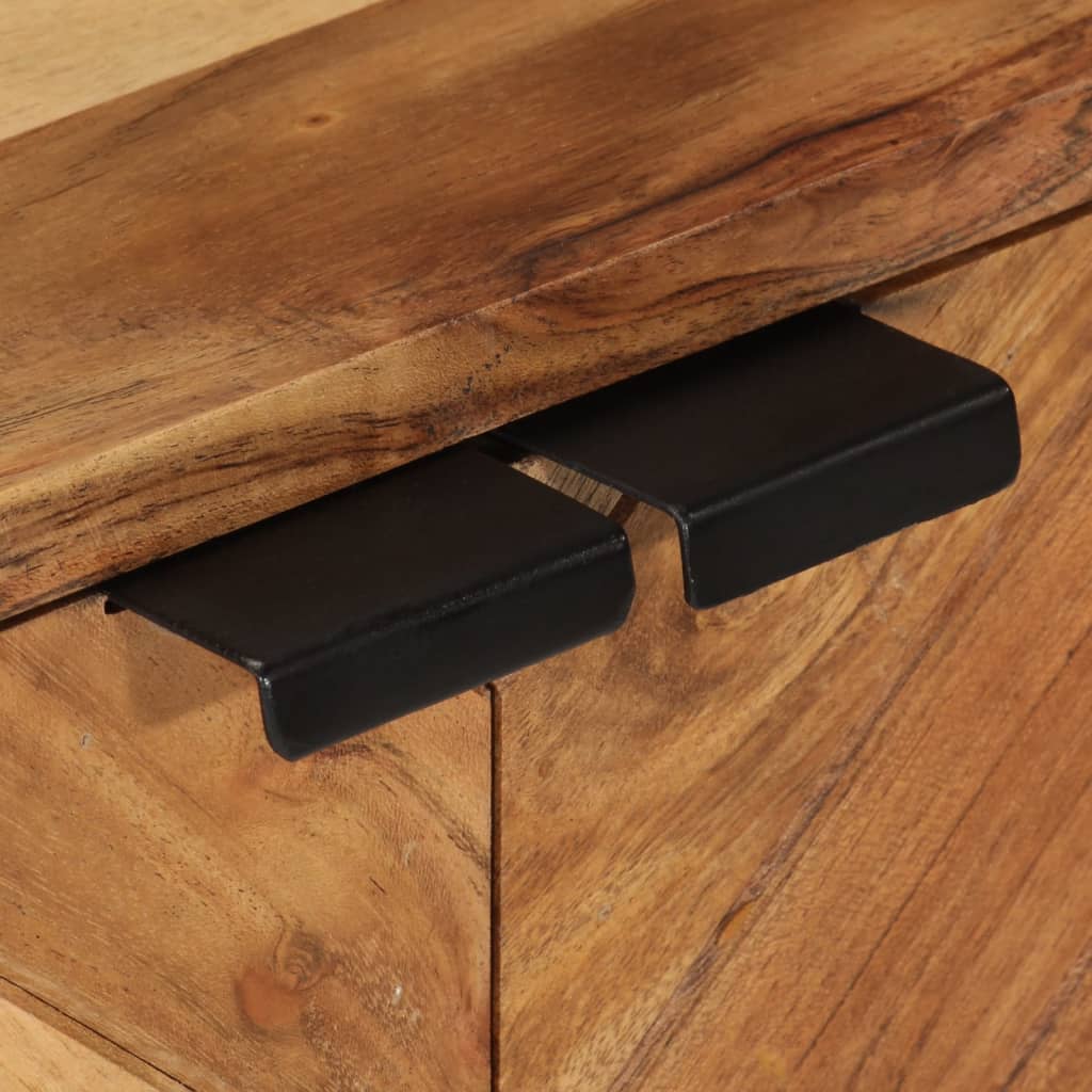 vidaXL Bathroom Cabinet 55x35x60 cm Solid Wood Acacia and Iron