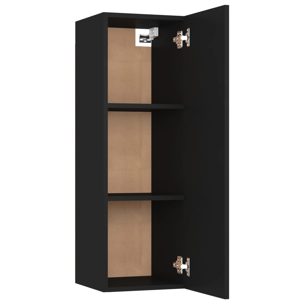 vidaXL TV Cabinet Black 30.5x30x90 cm Engineered Wood