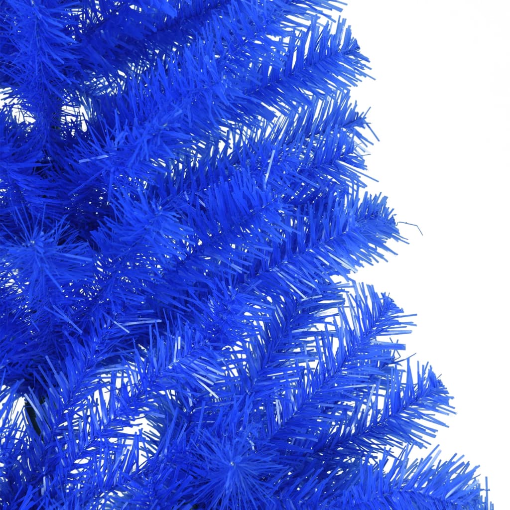 vidaXL Artificial Half Christmas Tree with Stand Blue 180 cm PVC
