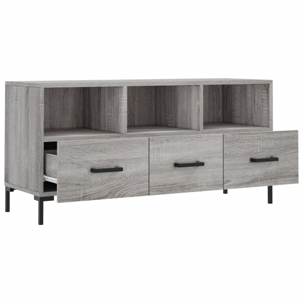vidaXL TV Cabinet Grey Sonoma 102x36x50 cm Engineered Wood