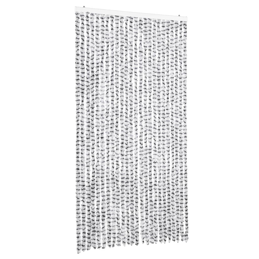 vidaXL Fly Curtain Light Grey and Dark Grey 100x230 cm Chenille