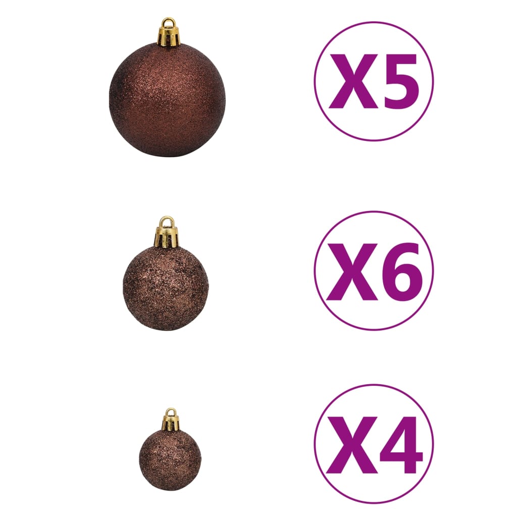 vidaXL Artificial Christmas Tree with LEDs&Ball Set 120cm 230 Branches