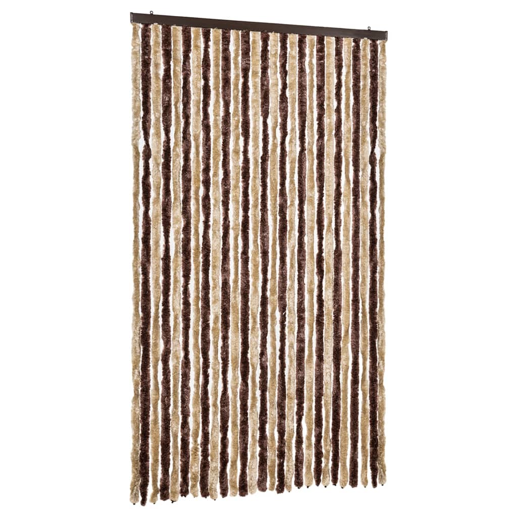 vidaXL Insect Curtain Beige and Light Brown 120x220 cm Chenille