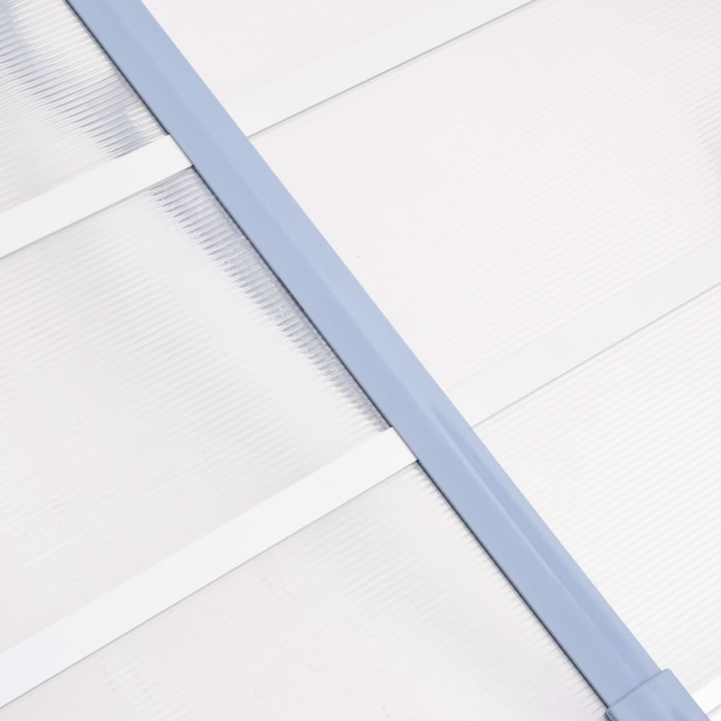 vidaXL Door Canopy Grey and Transparent 152.5x90 cm Polycarbonate