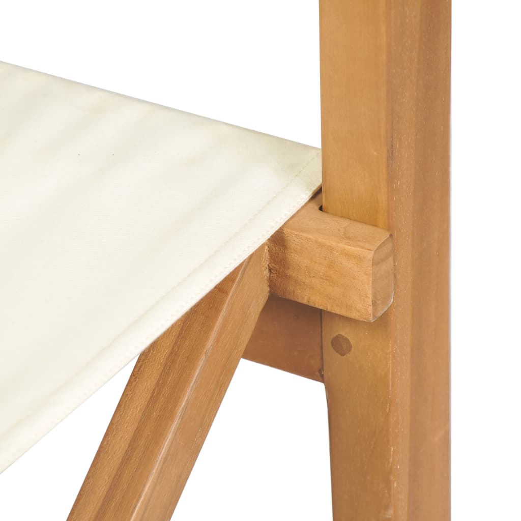 vidaXL Folding Director's Chair Solid Teak Wood