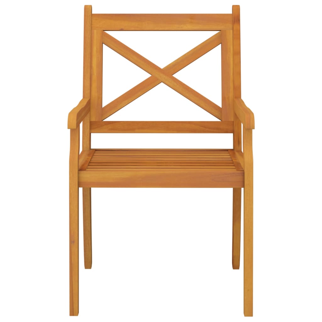 vidaXL Outdoor Dining Chairs 2 pcs Solid Wood Acacia