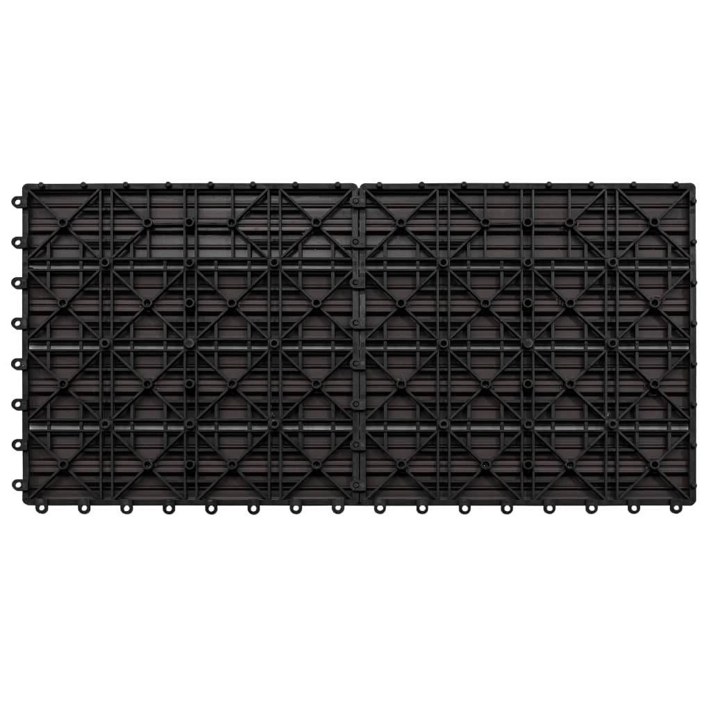 vidaXL Decking Tiles 6 pcs WPC 60x30 cm 1.08 m² Dark Brown