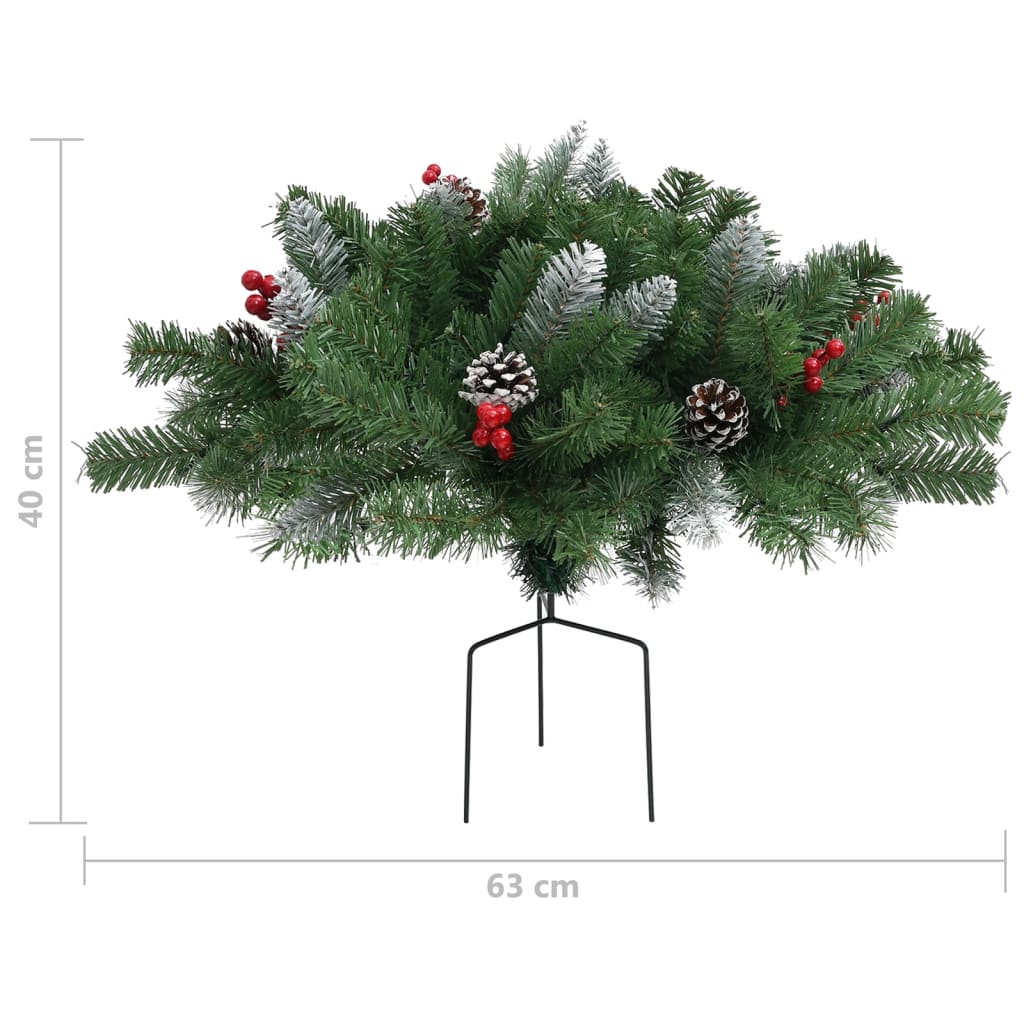 vidaXL Artificial Pathway Christmas Tree with Green 40 cm PVC