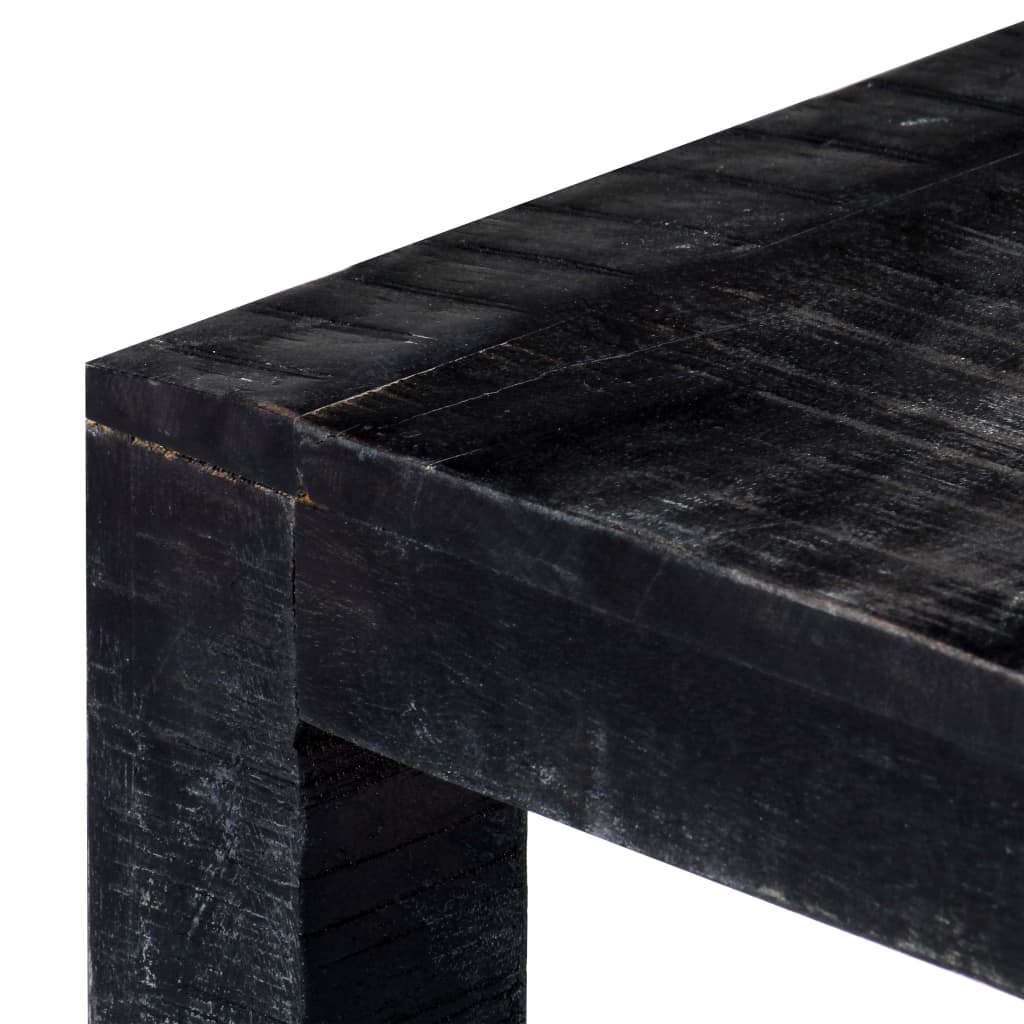 vidaXL Coffee Table Black 110x50x35 cm Solid Mango Wood