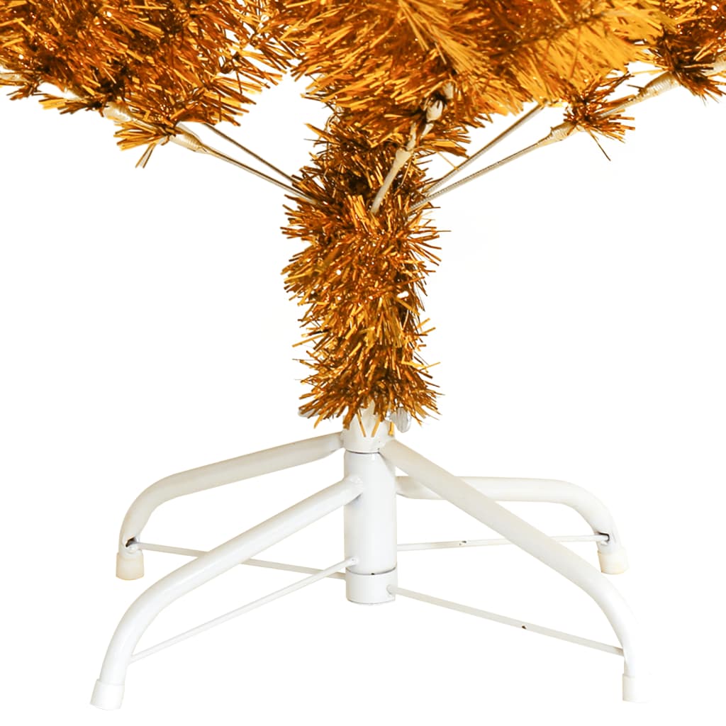 vidaXL Artificial Christmas Tree with Stand Gold 150 cm PET