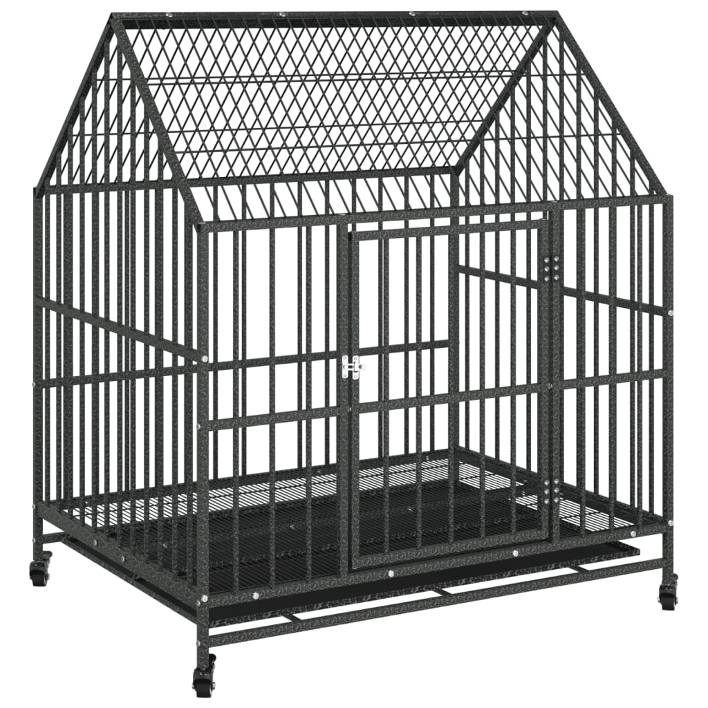 Black metal dog crate outlet