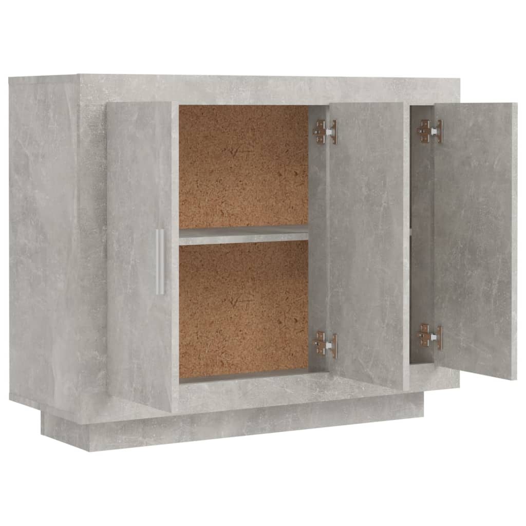 vidaXL Sideboard Concrete Grey 92x35x75 cm Engineered Wood